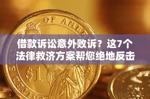 武汉借款诉讼意外败诉？这7个法律救济方案帮您绝地反击！