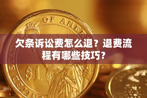 武汉欠条诉讼费怎么退？退费流程有哪些技巧？