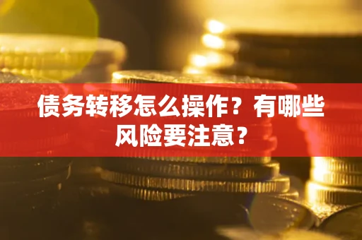 武汉债务转移怎么操作？有哪些风险要注意？