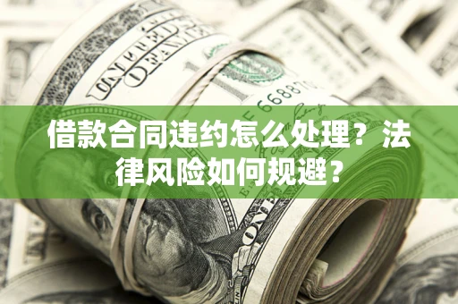 武汉借款合同违约怎么处理？法律风险如何规避？