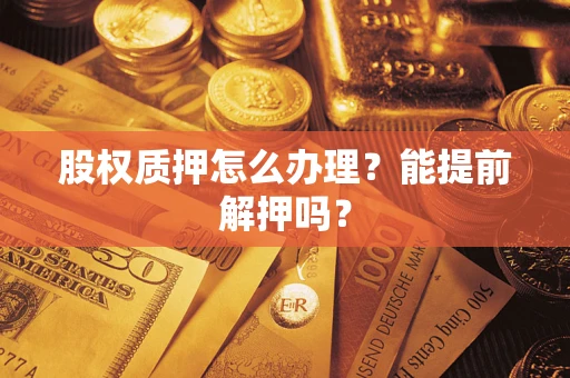 武汉股权质押怎么办理？能提前解押吗？