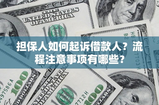 武汉担保人如何起诉借款人？流程注意事项有哪些？
